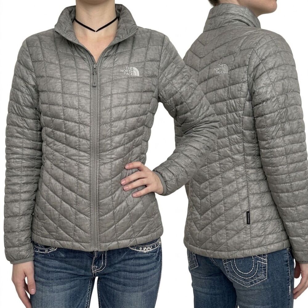 The North Face ThermoBall Full Zip Quilted Jacket Women’s Medium Grey